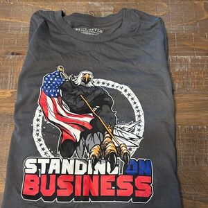 Grunt Style Dark Gray Patriotic Graphic Tee